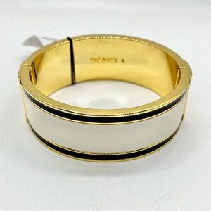 NWT Talbots Elegant Gold and White Bangle Bracelet Magnetic Clasp jewelry